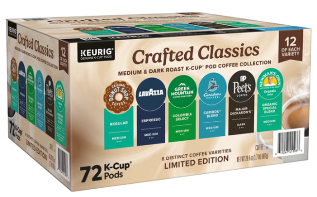 (image for) K Cup Coffee Crafted Classics Ltd Edition Vty 72ct